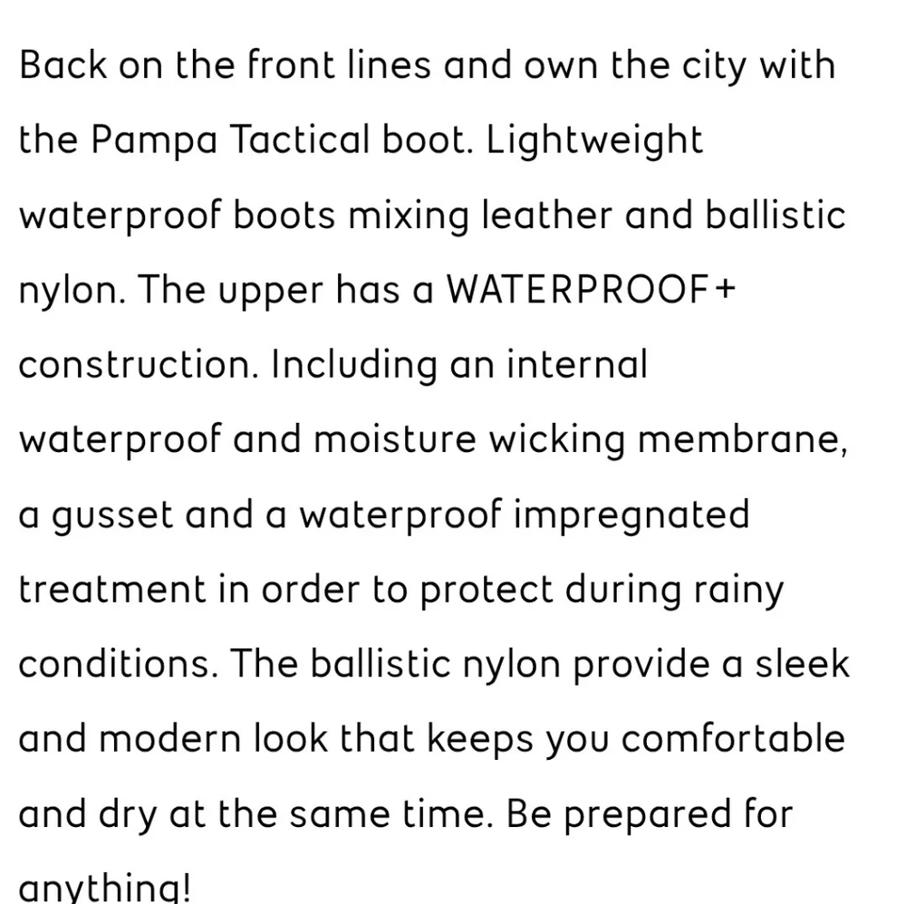 Men's Black Tactical Ops Waterproof Boot - Picture 6 of 6